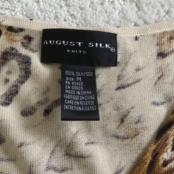 August Silk Animal Print Knit top - Picture 2 of 7
